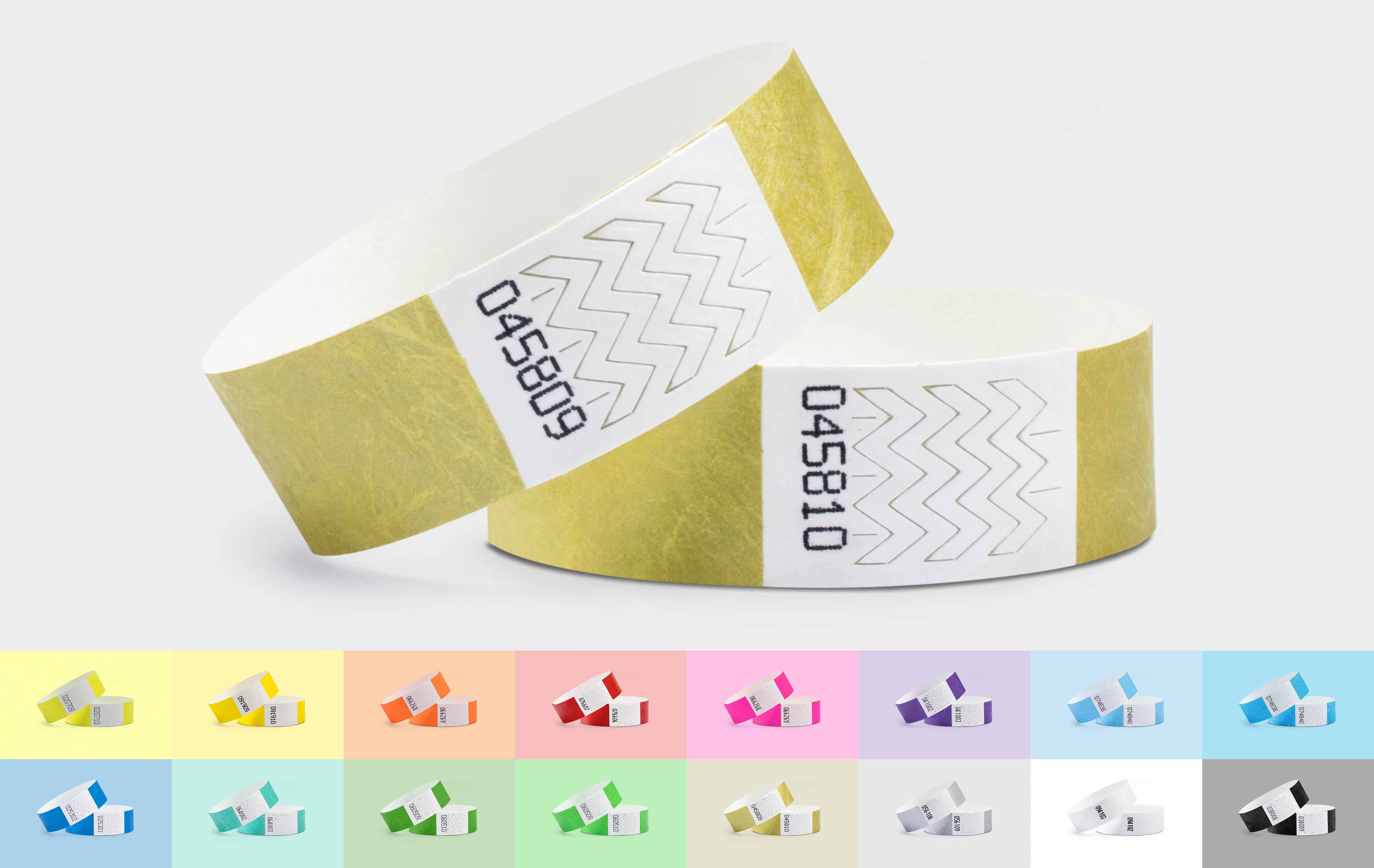 1000er VPE Securebänder Tyvek® 19 mm - Gold