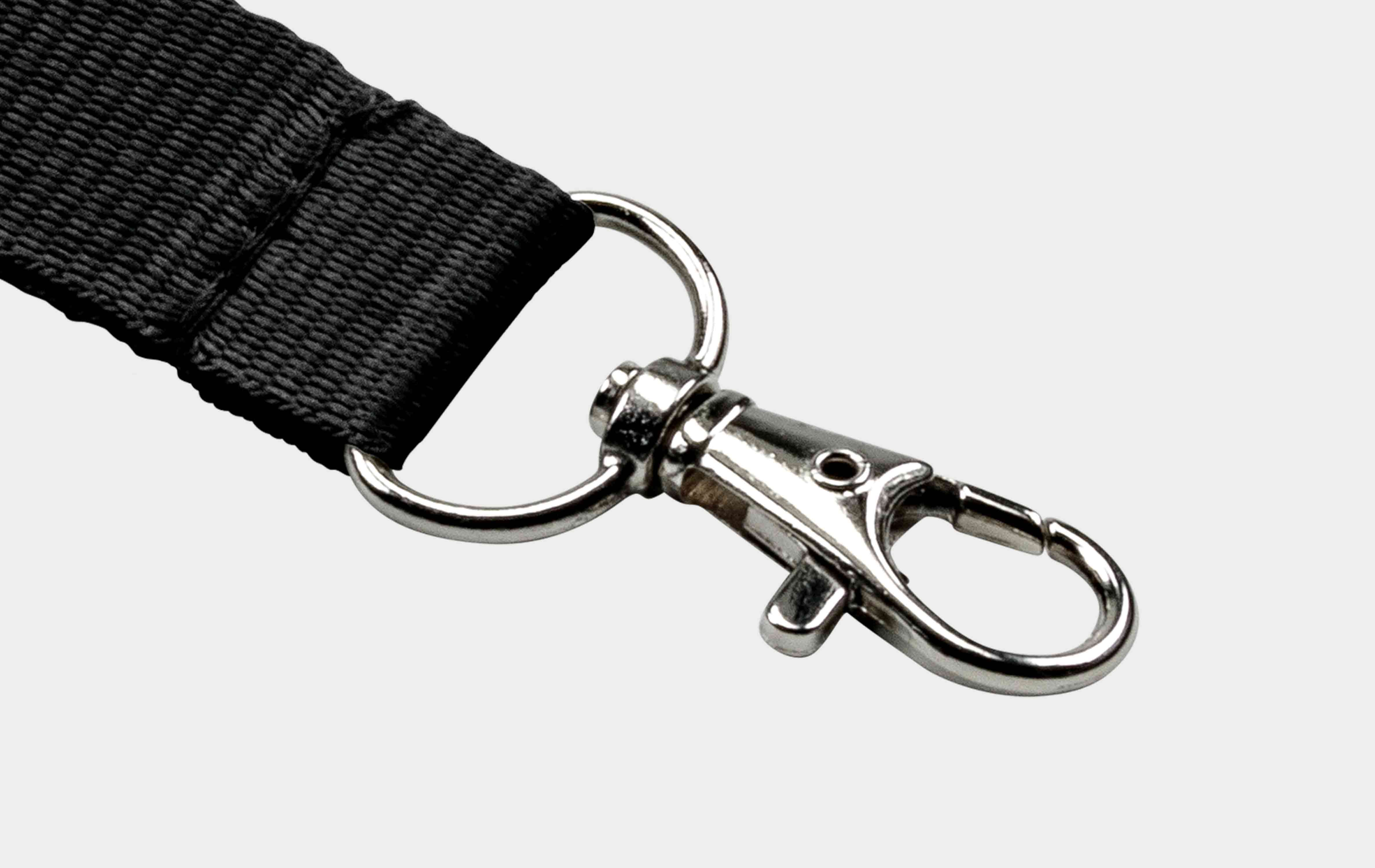 Schlüsselbänder 20 mm, easy going Haken, schwarz