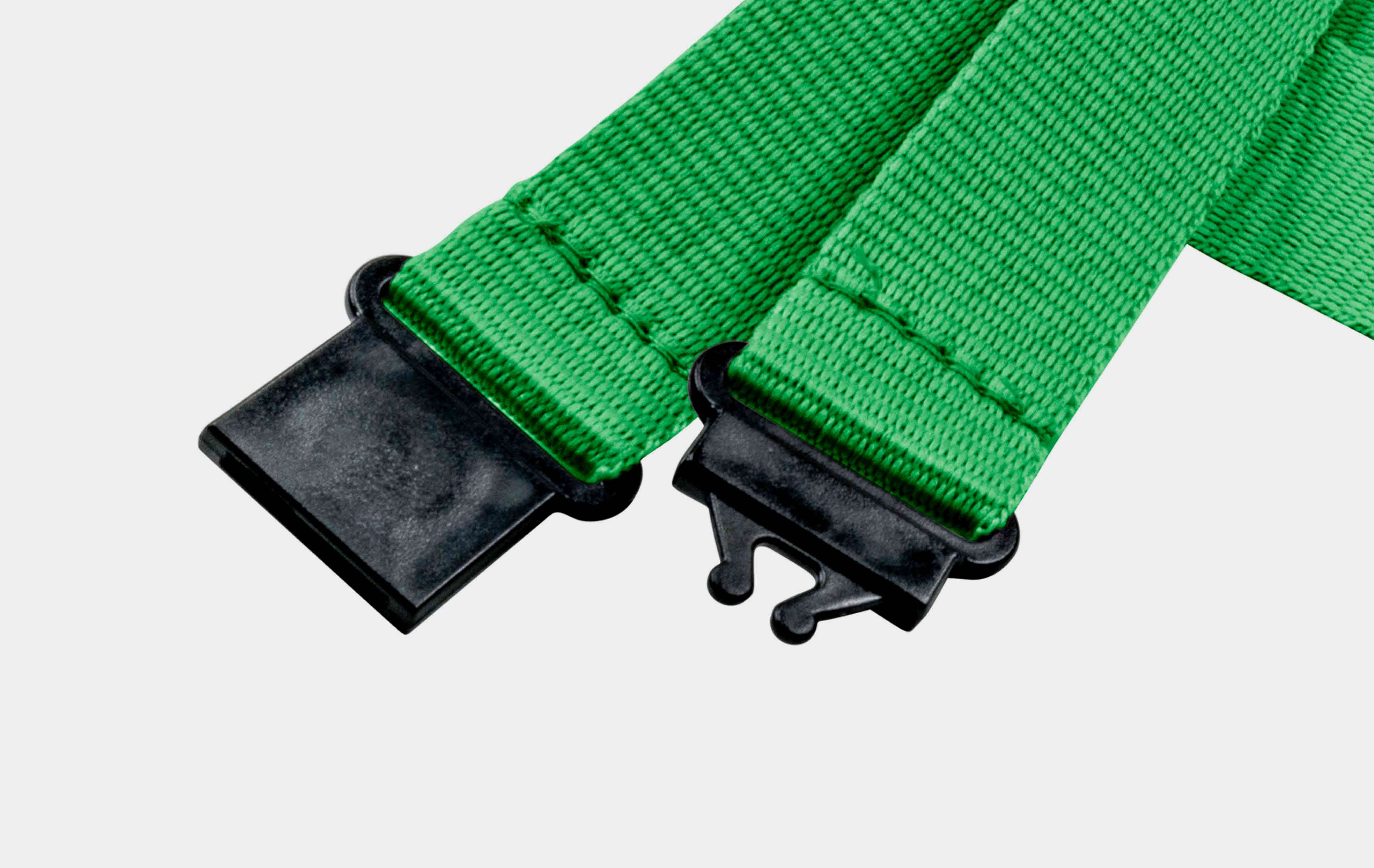 Schlüsselbänder 20 mm, easy going Haken, Sicherheitsverschluss, grün
