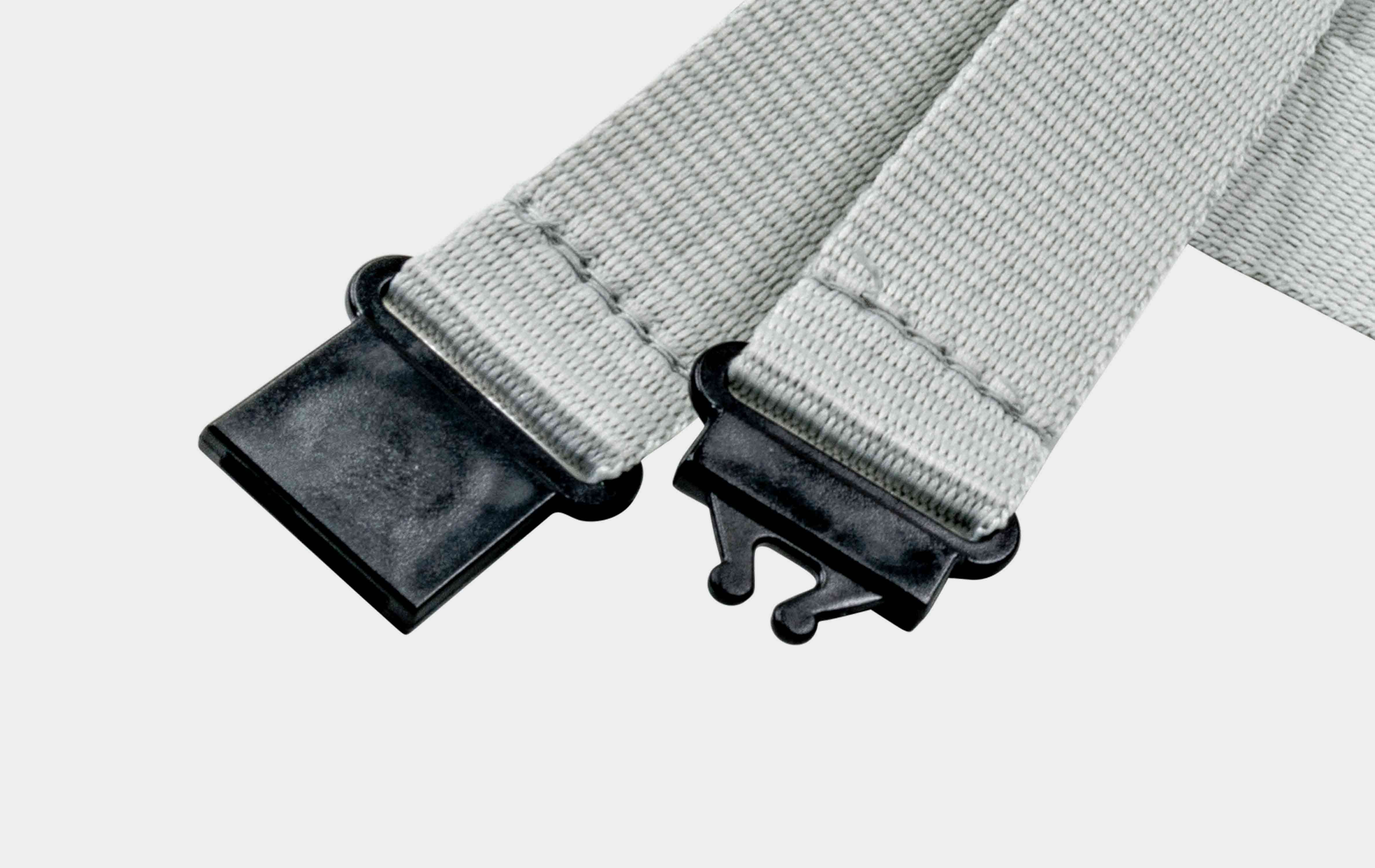 Schlüsselbänder 20 mm, easy going Haken, Sicherheitsverschluss, grau